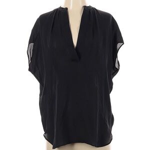 Vince Black Women's Blouse 100% Silk Size L